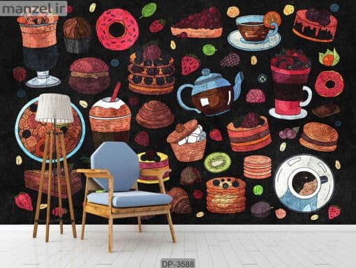 پوستر دیواری طرح آشپزخانه DP-3588